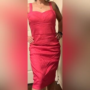 Nicole Miller Fuchsia Backless Dress